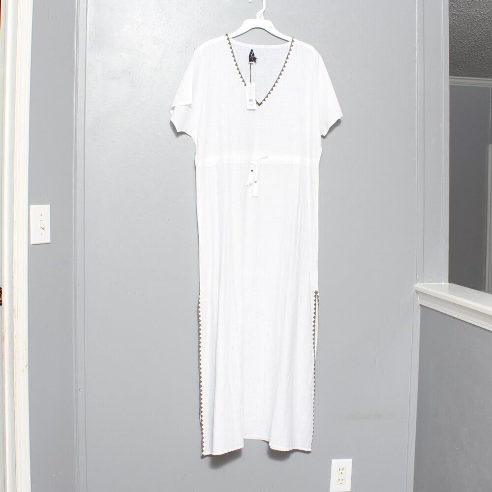 Michael Stars NWT Mila cover up white cotton maxi